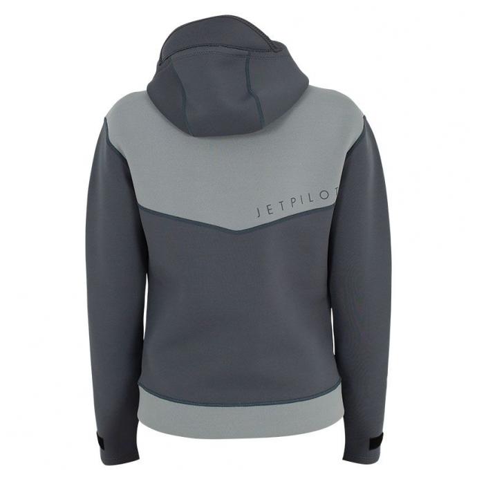 Гидрокуртка женская с капюшоном Jetpilot Ladies 2mm Ladies Flight Tour Coat (short) wms charcoal S23 — изображение 2