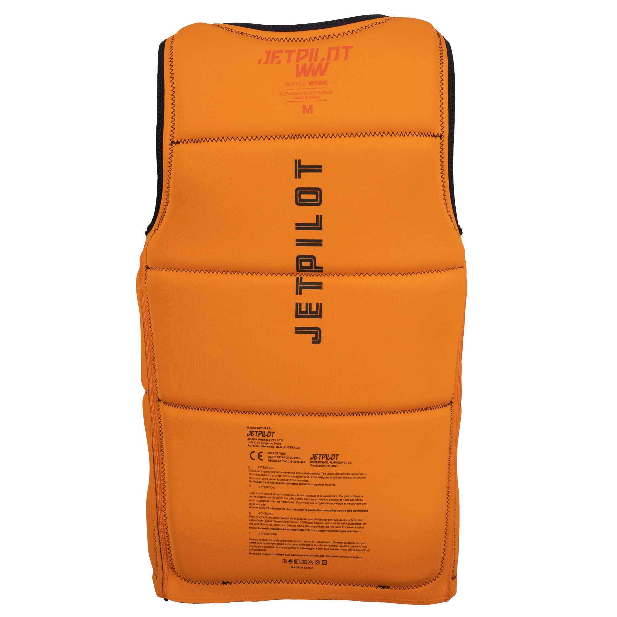 Спасательный жилет неопрен мужской Jetpilot Rival Reversible FE Neo black/orange S23 Race59 — изображение 4