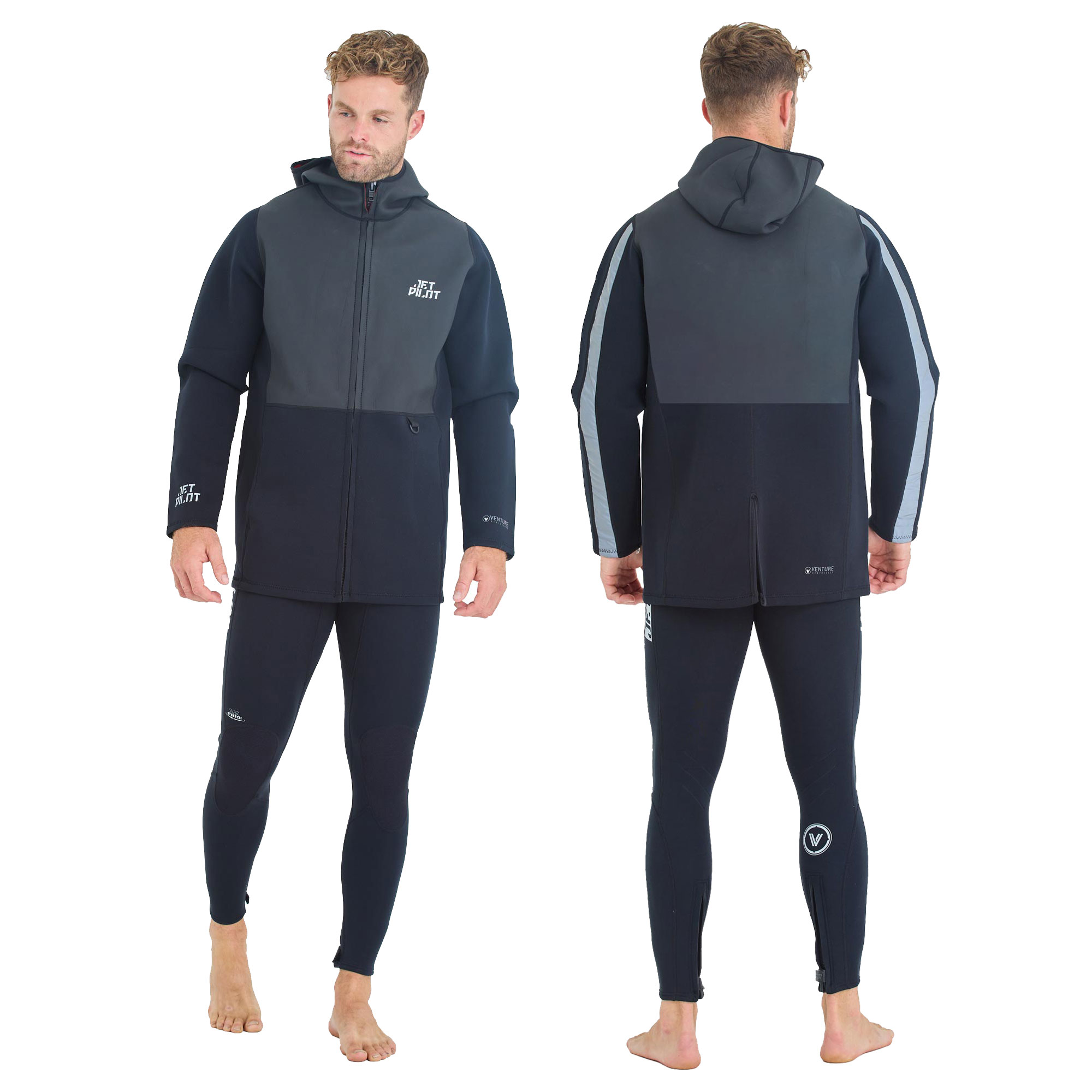 Гидрокуртка мужская с капюшоном Jetpilot HEATSEEKER TOUR COAT BLACK (2501002, S) Air56