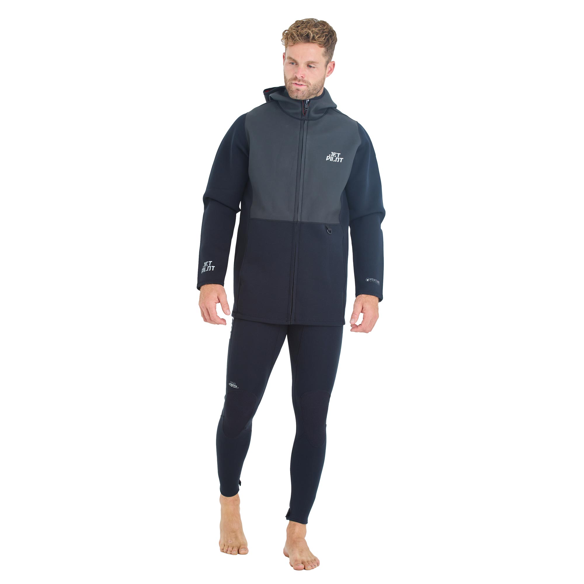Гидрокуртка мужская с капюшоном Jetpilot HEATSEEKER TOUR COAT BLACK (2501002, S) Air56 — изображение 2