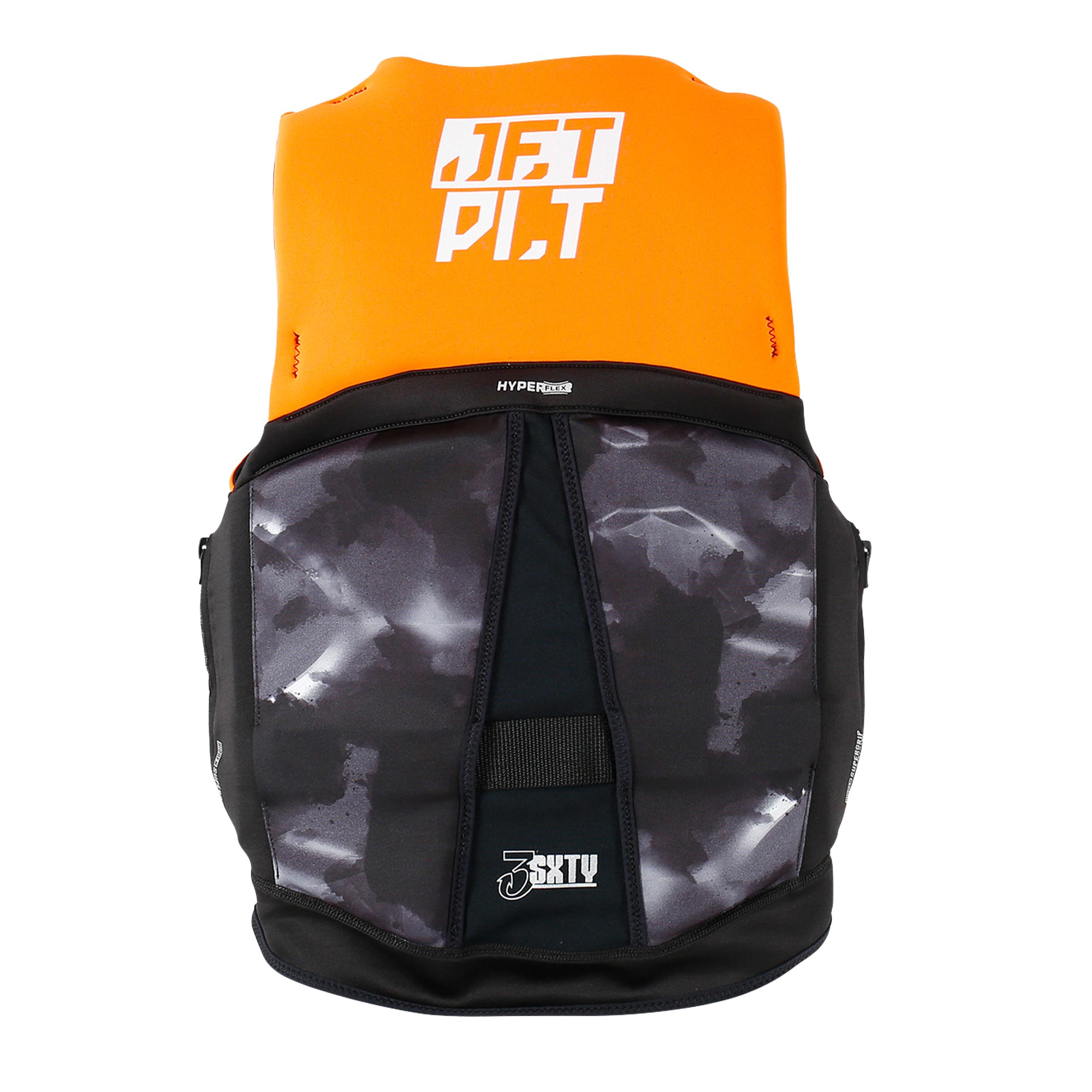 Спасательный жилет для гидроцикла неопрен мужской Jetpilot 3SXTY HYPERFLEX S-GRIP ECO CHAR/ORG L50 (2503202, S) Max41 — изображение 2