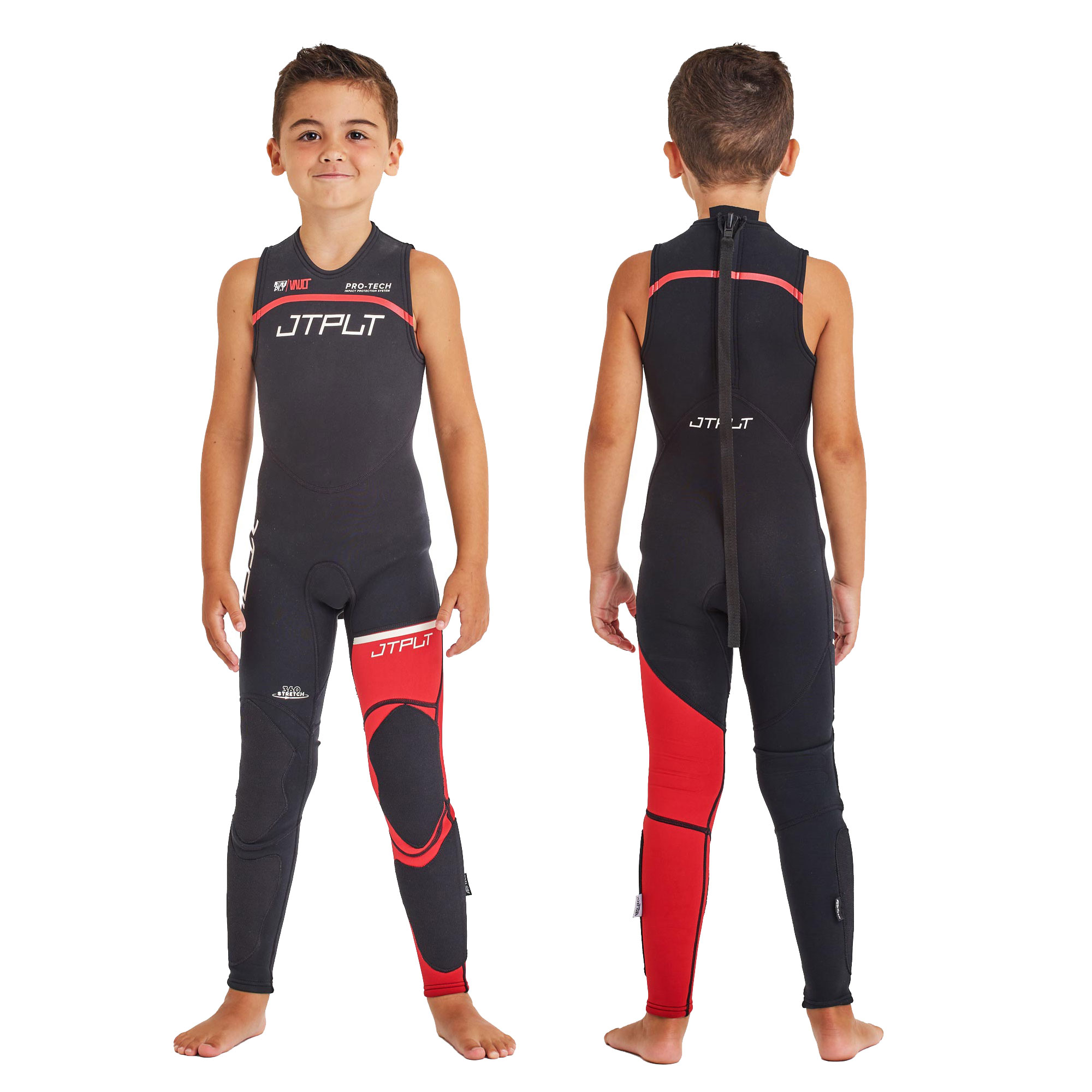 Гидрокостюм детский длинный без рукавов Jetpilot RX YOUTH RACE JOHN BLACK/RED (2501202, 140 cm) S2626