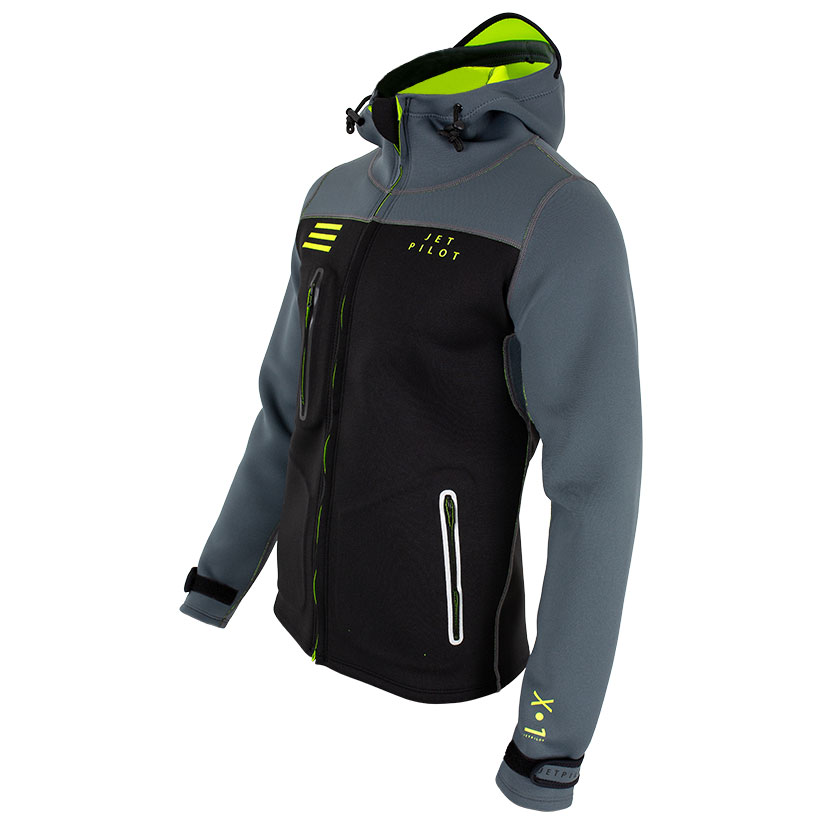 Гидрокуртка мужская с капюшоном Jetpilot X1 Tour Coat black/charcoal S23 — изображение 2