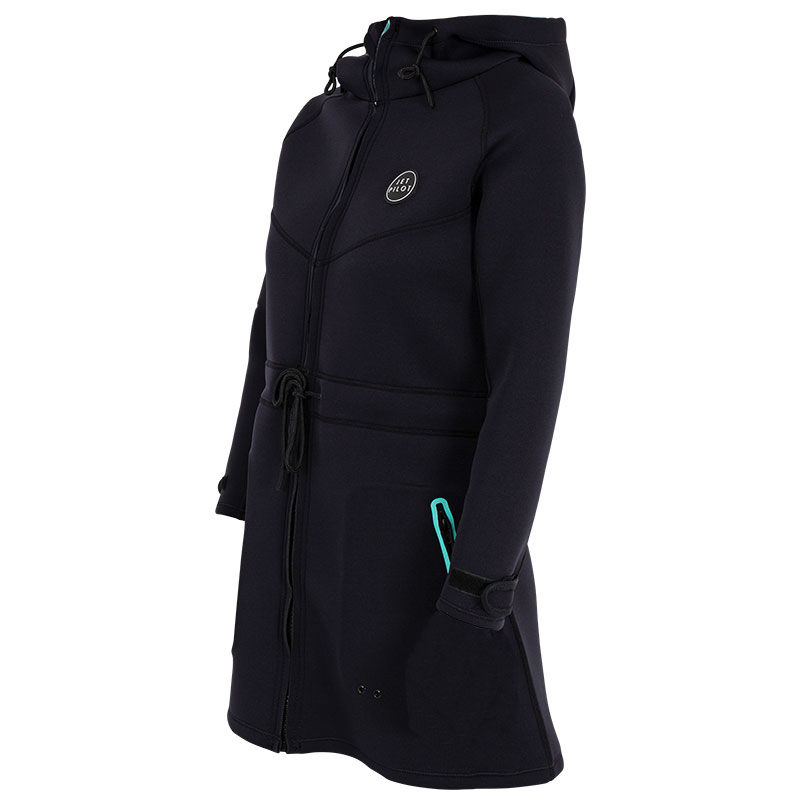 Гидрокуртка удлинённая жен. с капюшоном JP Ladies 2mm Ladies Venture Tour Coat (long) wms black S23 — изображение 2